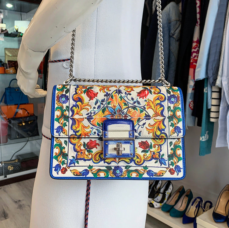 Bag Dolce And Gabbana Tile Print Dolce Gabbana Majolica Tile