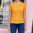 Hermes Orange Cashmere Short Sleeve Knit Top - S (4/6)