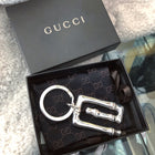 Gucci Sterling Silver Bamboo G Keychain Ring
