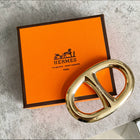 Hermes Goldtone Chain D’Ancre Scarf Ring