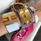 Hermes Collier de Chien Cuff Bracelet in Swift Ultraviolet