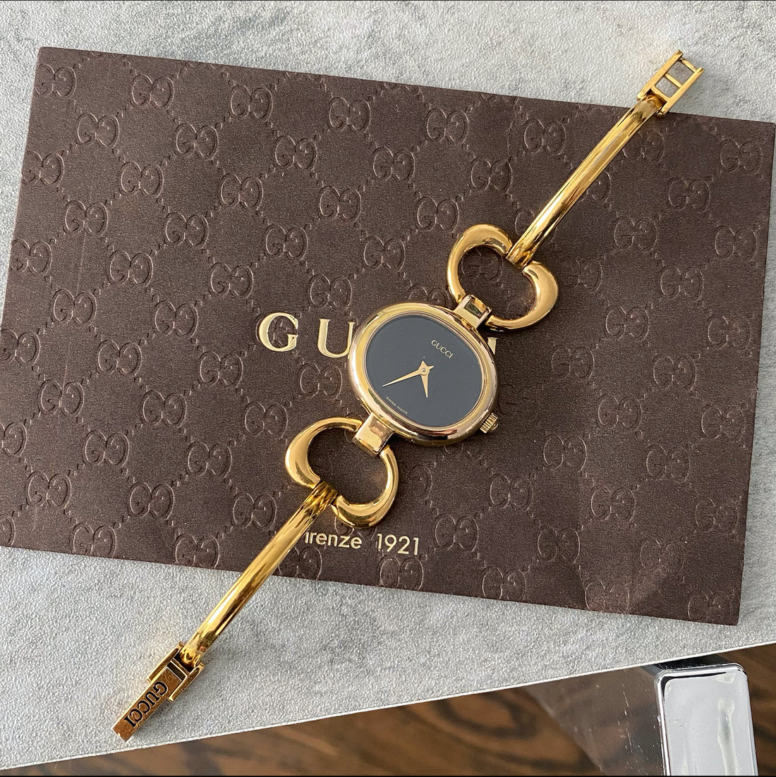 Gucci 1600 Goldtone Bracelet Watch 
