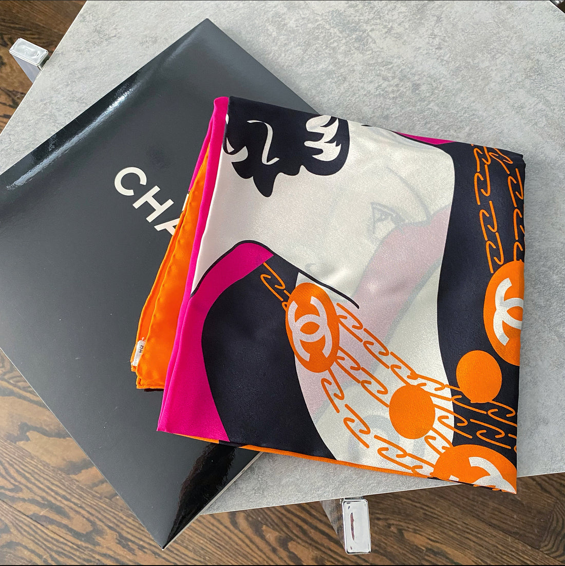 Chanel Limited Edition Just a Drop of No. 5 Silk Scarf