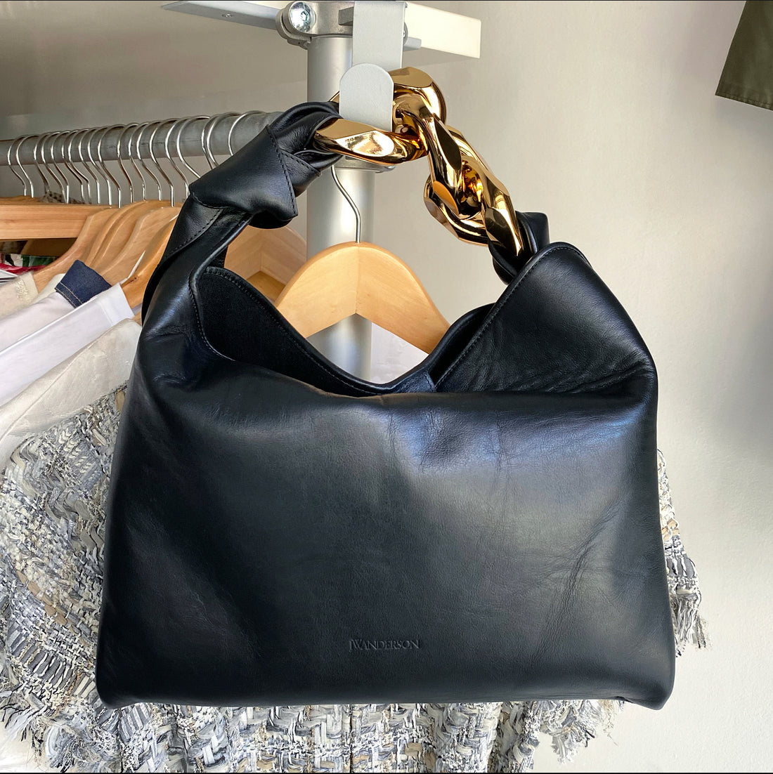 JW Anderson Small Chain Hobo Bag in Black – Hampden Clothing