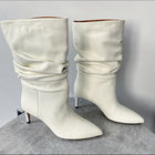 Paris Texas White Scrunch Leather Boot - 40