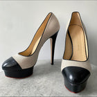 Charlotte Olympia Canvas and Leather Platform Pump - 41