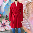 Lanvin Hiver 2015 Red Wool Belted Coat - FR38 / USA 6