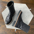 Ann Demeulemeester Black Leather Zip Ankle Boots - 6.5