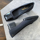 Chanel Black Square Cap Toe Block Heel Pumps - USA 7