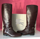 Burberry Tall Brown Leather Riding Boots - 39