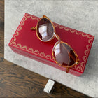 Cartier 135 Faux Tortoise Oval Sunglasses