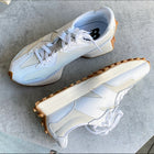 New Balance 327 White and Natural Rubber Sneakers - 6.5