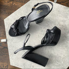 Gucci Black Leather Platform Heels - 39