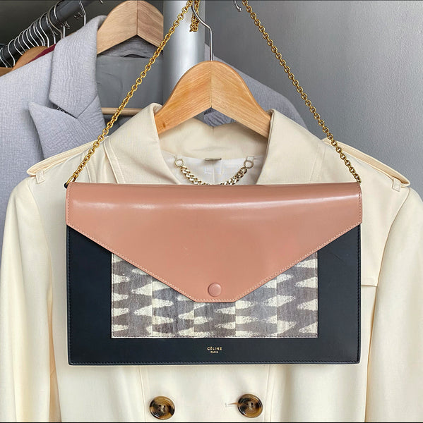 Celine Tricolor Envelope Shoulder Bag / Clutch – I MISS YOU VINTAGE
