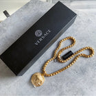 Versace Gold Chain Medusa Medallion Necklace