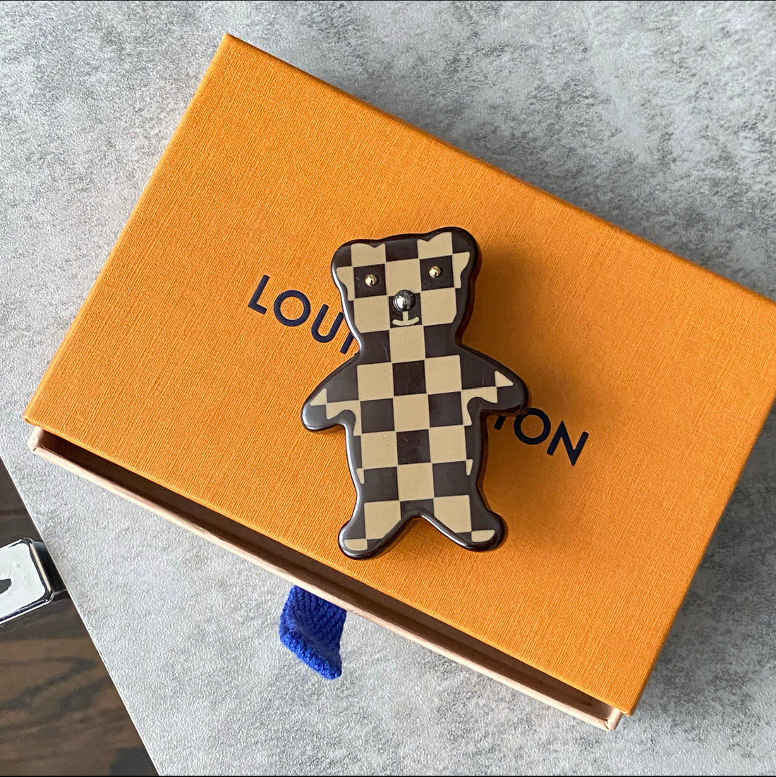 Louis Vuitton Red/Brown Resin Bear Pin Kit - Yoogi's Closet