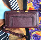 Chloe Marcie Dark Velvet Continental Zipper Wallet