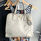 Prada Pomice Saffiano Lux Shopping Tote Bag
