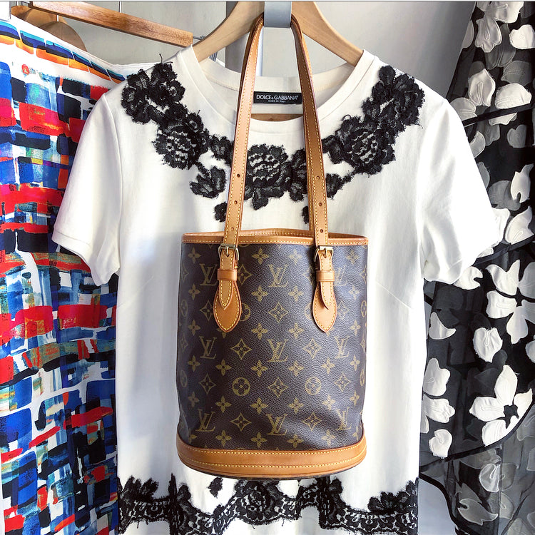 Louis Vuitton Petit Bucket Monogram Tote Bag – I MISS YOU VINTAGE
