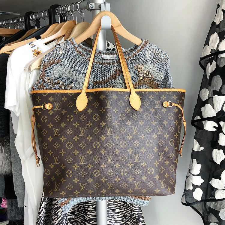 Louis Vuitton Neverfull GM Monogram Large Tote Bag – I MISS YOU