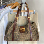 Fendi Zucca Monogram Canvas Shoulder Bag