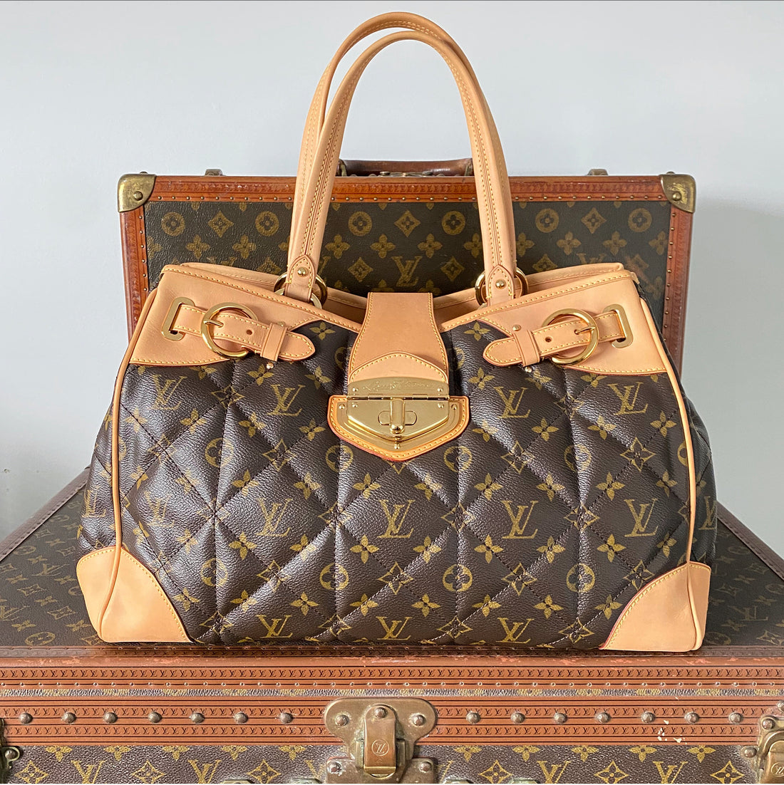 Louis Vuitton Vintage - Monogram Etoile Shopper Bag - Brown - Canvas and  Python Leather Handbag - Luxury High Quality - Avvenice