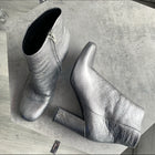 Saint Laurent Pewter Metallic Ankle Boot - 36.5