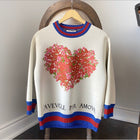 Gucci L'Aveugle Par Amour Web Trim Floral Heart Sweatshirt - M