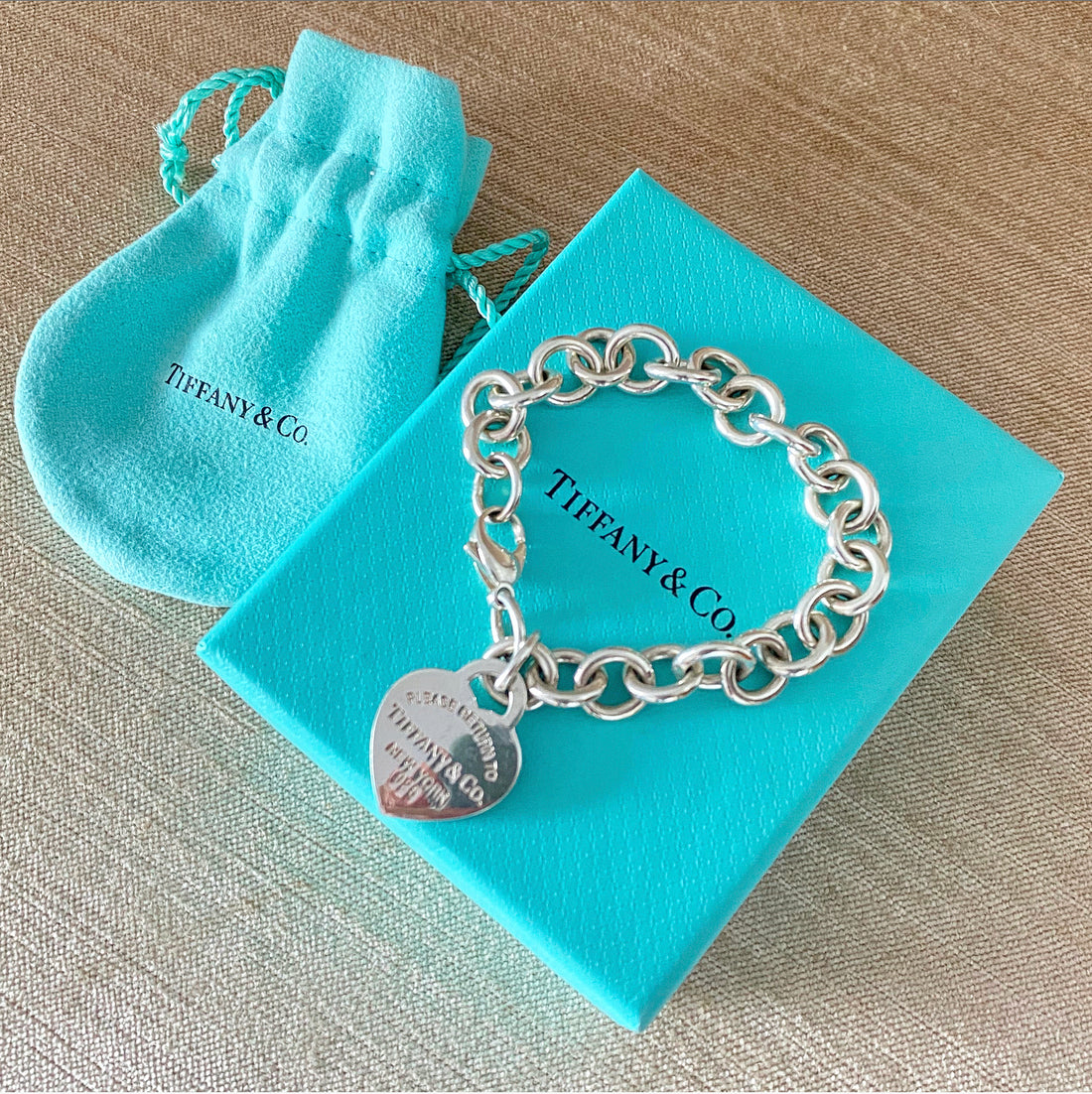 Extra Large Tiffany Heart Pendant Bracelet Tiffany Return To