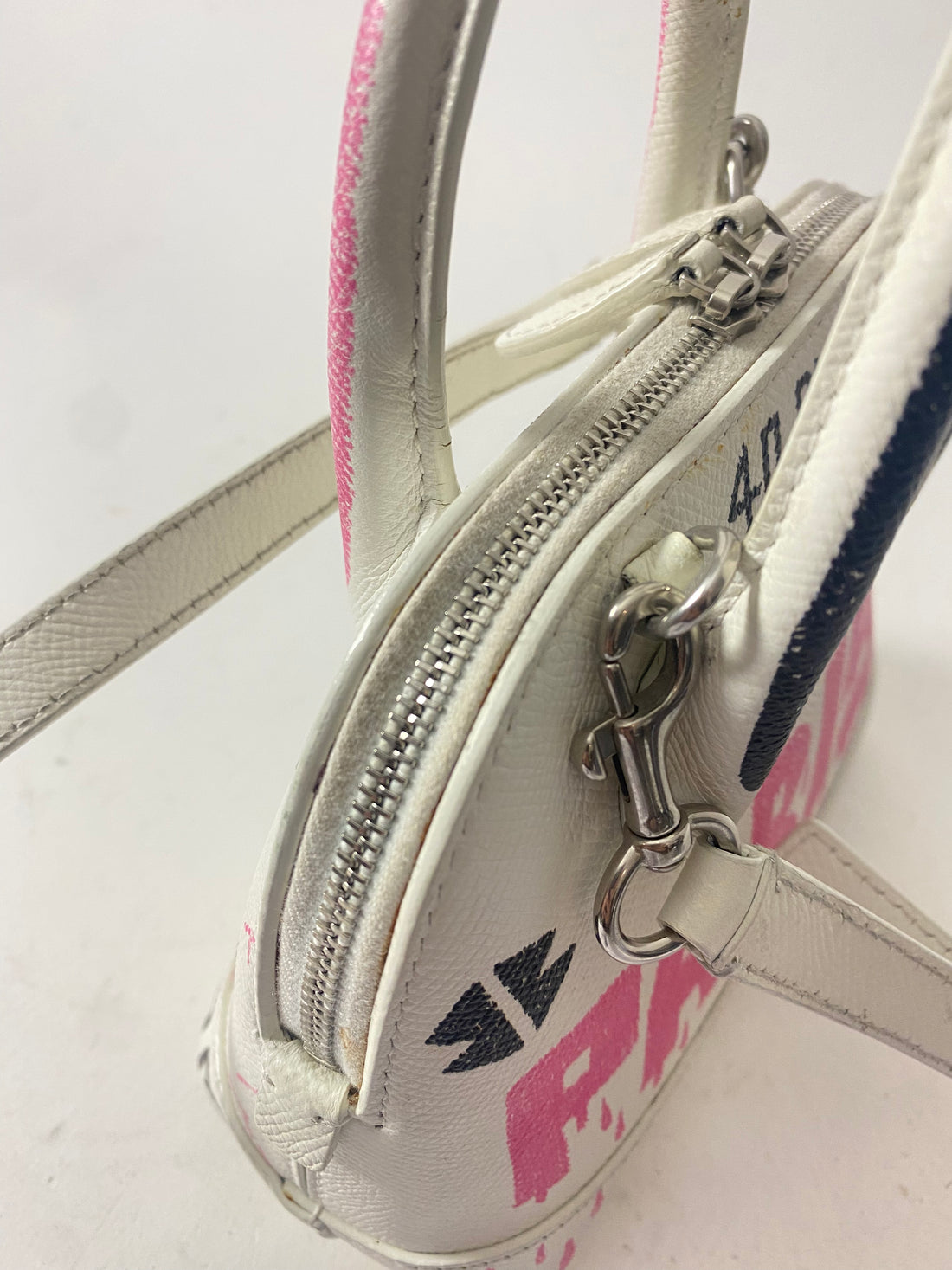 Balenciaga Limited Edition XXS Ville White Mini Crossbody Bag