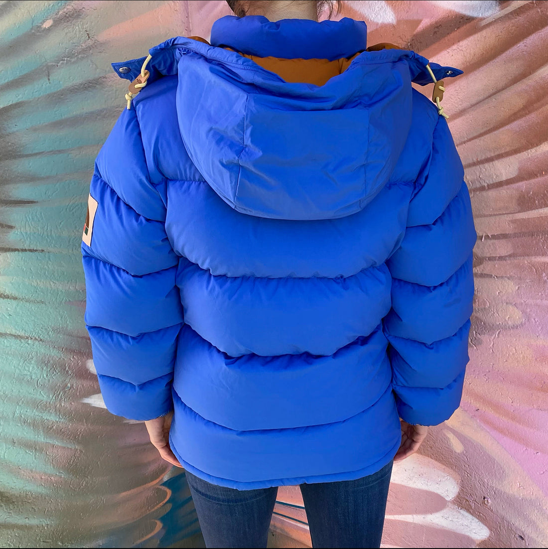 Gucci x The North Face Blue and Ochre Down Puffer Coat - XS