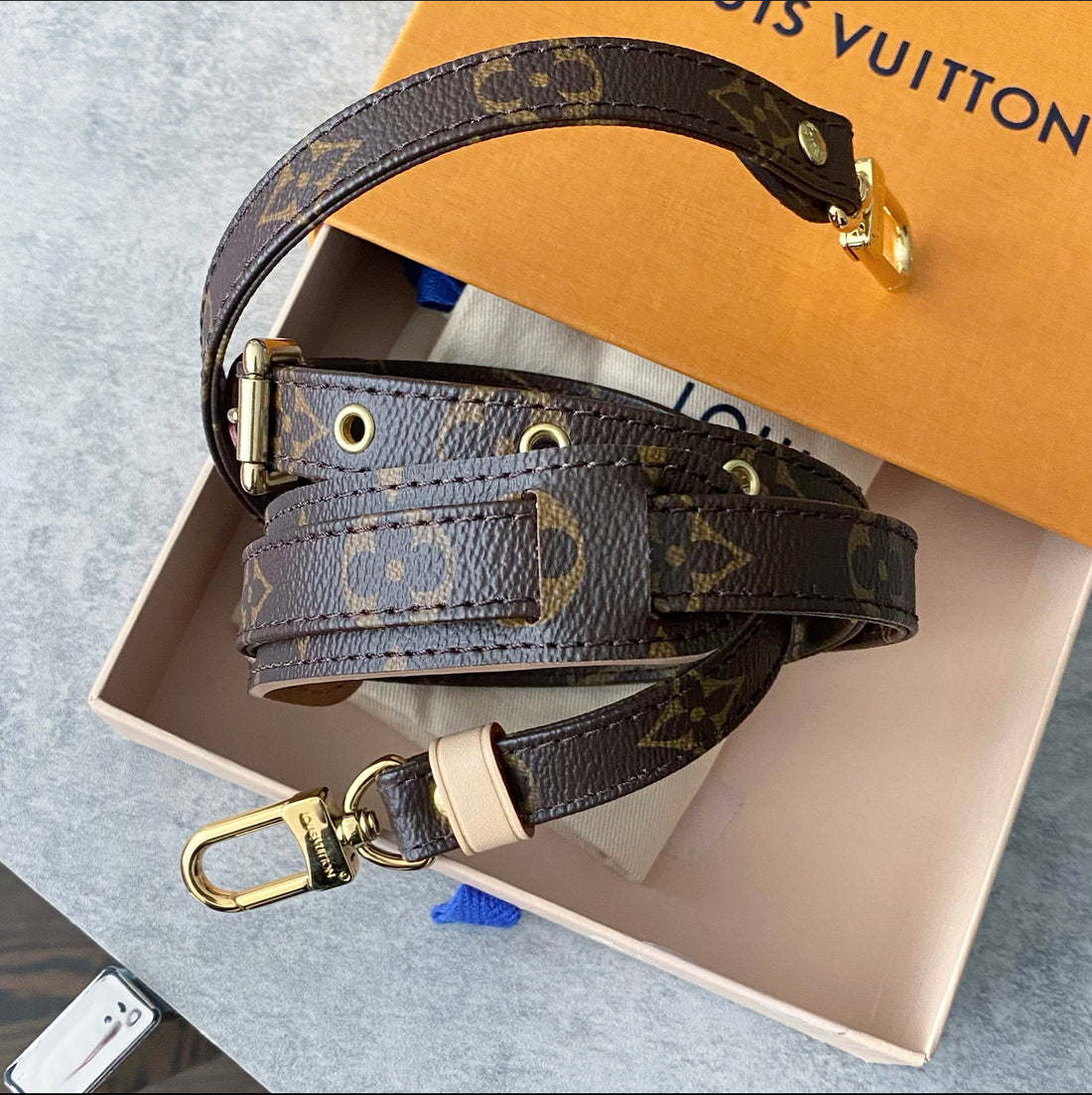 Louis Vuitton 16mm Monogram Canvas Adjustable Shoulder Strap