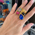 Yves Saint Laurent Arty Multi Jewel Cluster Ring - 6