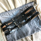 Alexander McQueen Black Wide Caged Leather Corset Waist Cincher Belt