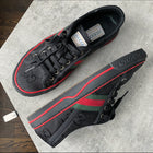 Gucci Black Monogram Web Stripe Off The Grid Tennis Sneakers - 39