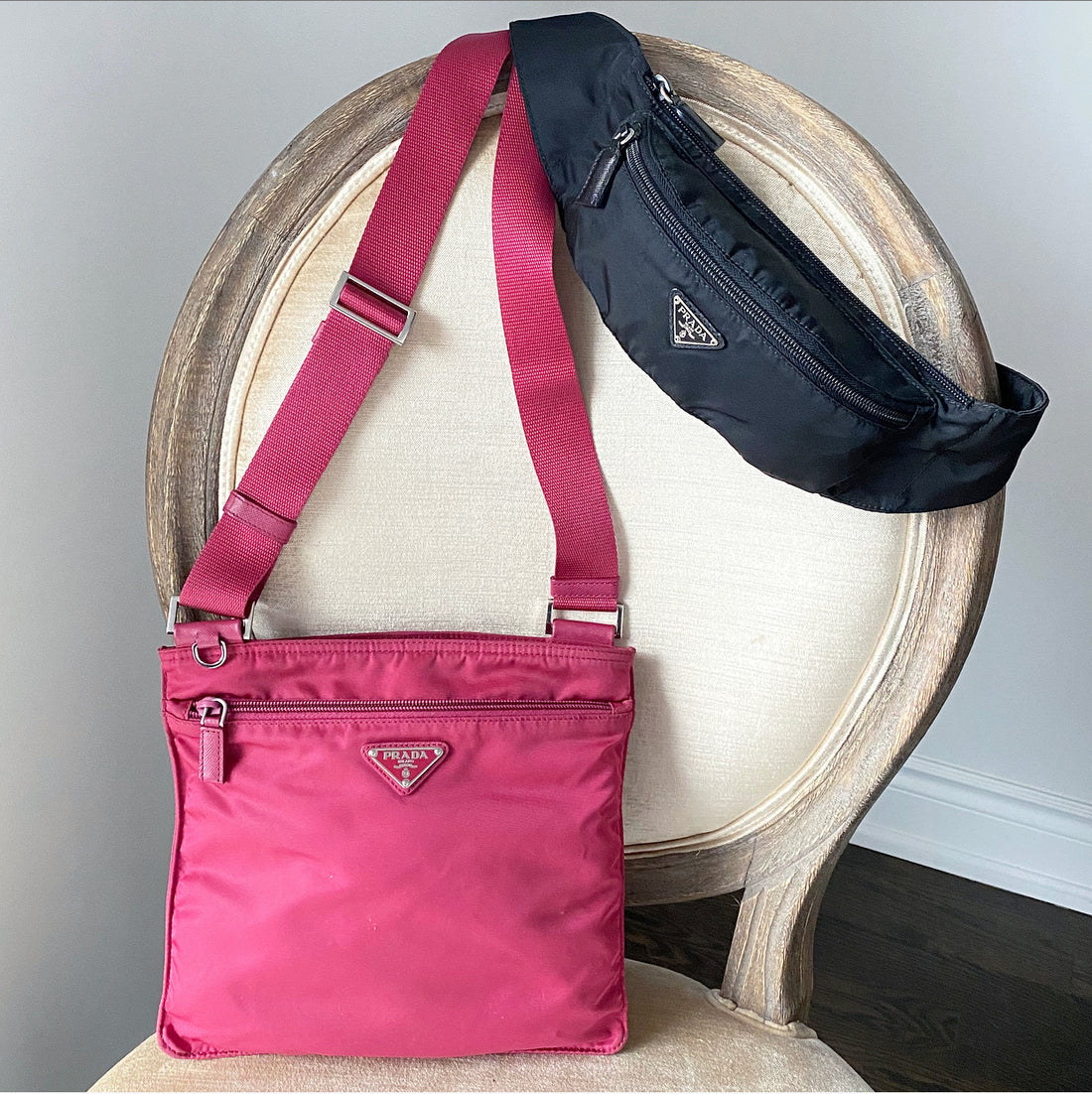 Prada Saffiano-Trimmed Re-Nylon Belt Bag - Black Waist Bags, Handbags -  PRA875108