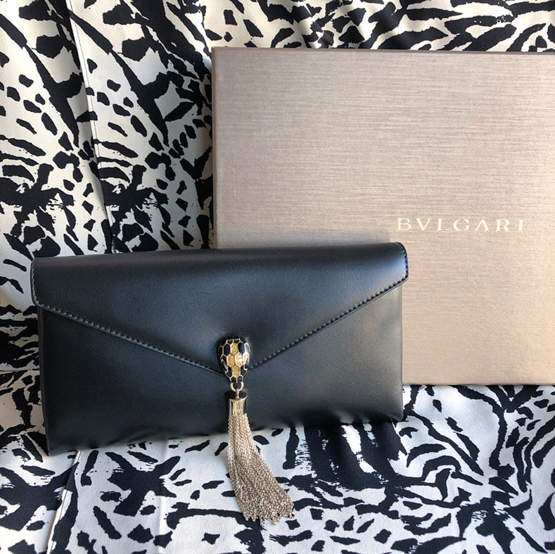 Serpenti leather handbag Bvlgari Black in Leather - 36015004
