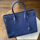 Saint Laurent Cobalt Blue Large Sac de Jour Tote Bag