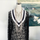 Chanel Pre-Fall 2019 Pearl and Strass Multi-Strand Statement Necklace