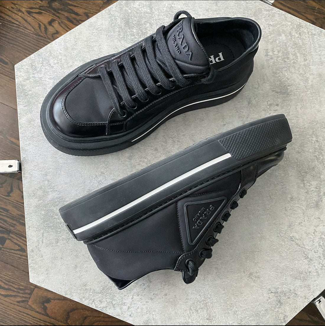 Prada Re-Nylon Black Sneakers - 36