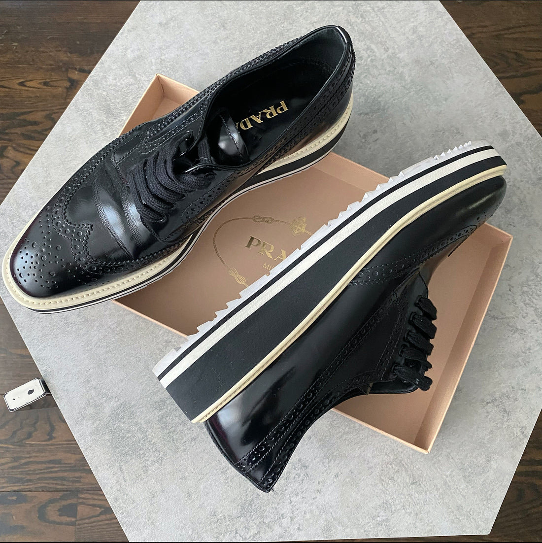 Prada on sale oxford platform