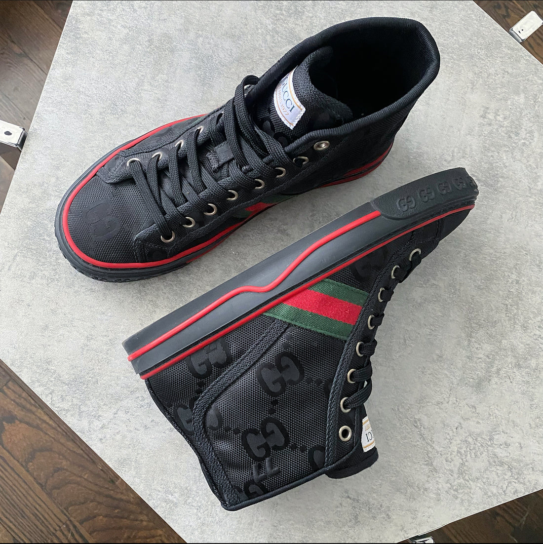 Gucci hot sale black hightops