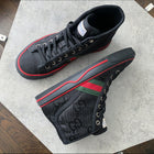 Gucci Black Monogram Web Stripe Off the Grid High Top Sneakers - 36