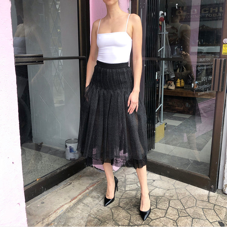 Chanel Sheer Midi Skirt
