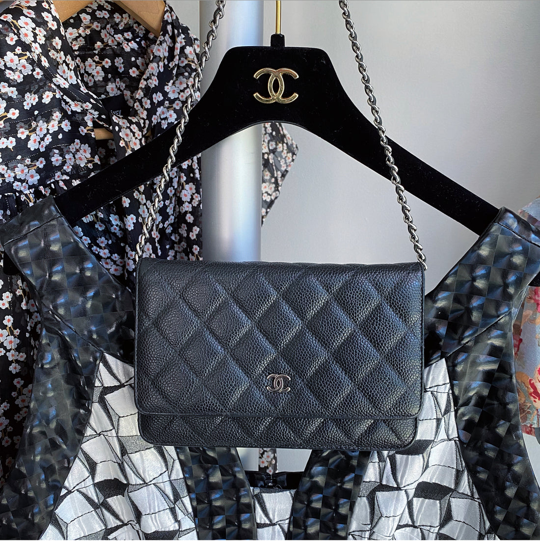 Chanel classic clearance quilted woc bag