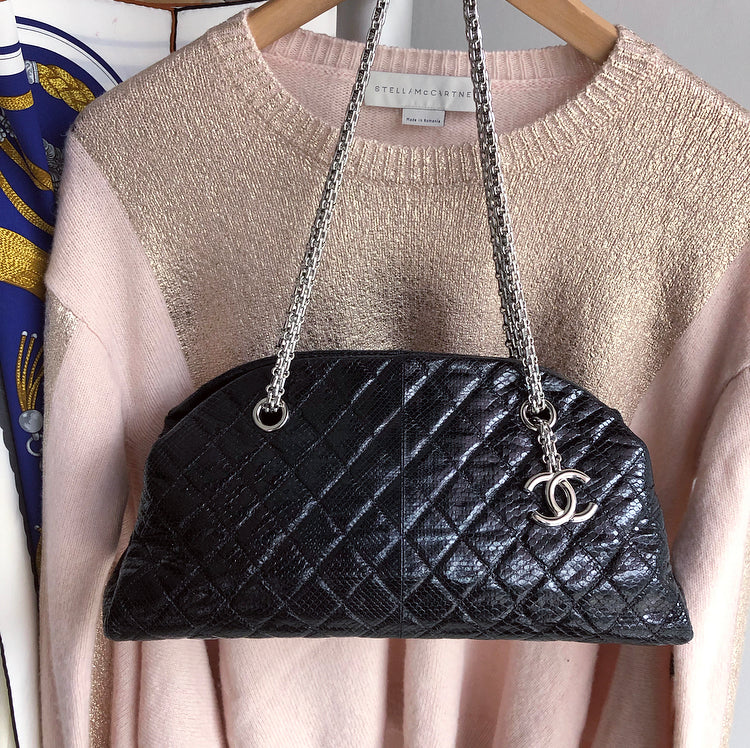 Chanel Black Lizard Medium Just Mademoiselle Bag – I MISS YOU VINTAGE