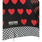 Moschino Cheap and Chic Black and Red Heart Umbrella