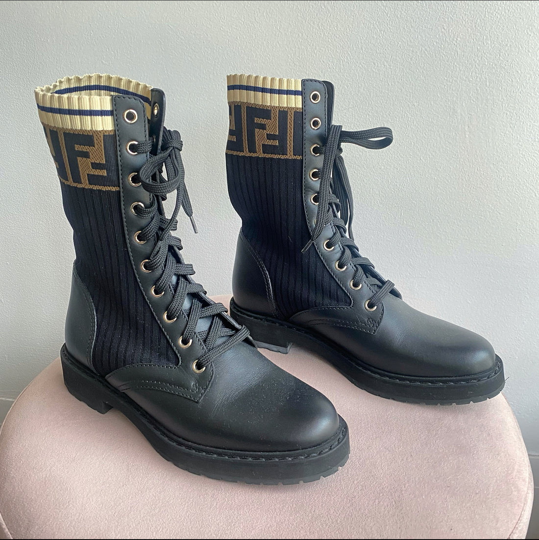 Fendi hot sale boots combat