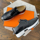 Hermes Black Leather Norton Oxford Sneakers - 36.5 (USA 6)