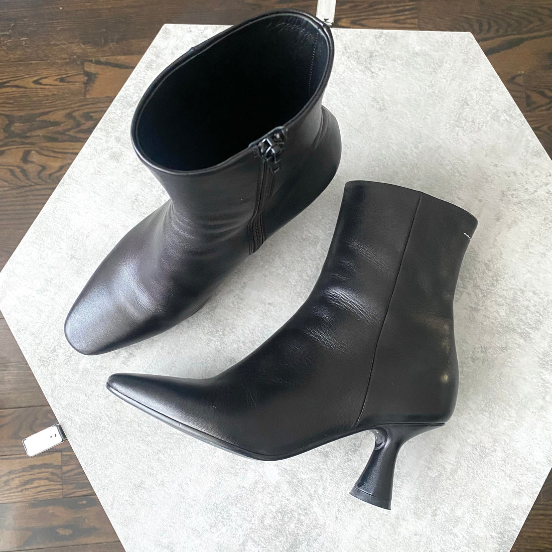 MM6 Margiela Black Leather Ankle boots - 37